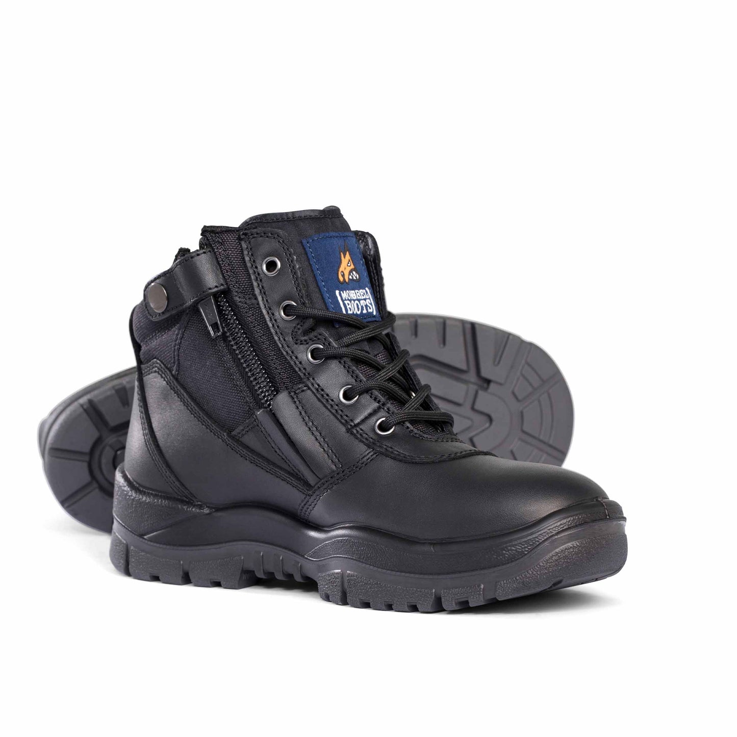 Mongrel Lace Up Zip Sider Safety Work Boot