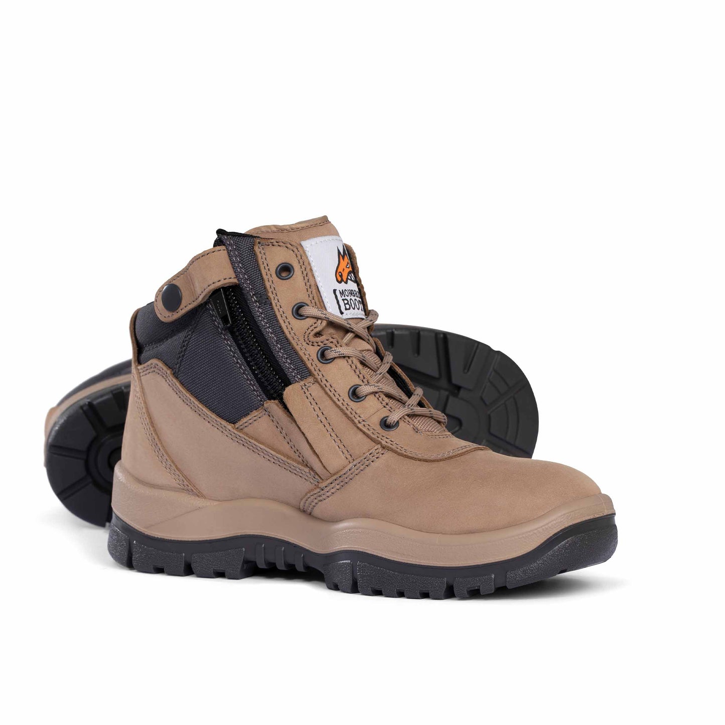 Mongrel Lace Up Zip Sider Safety Work Boot