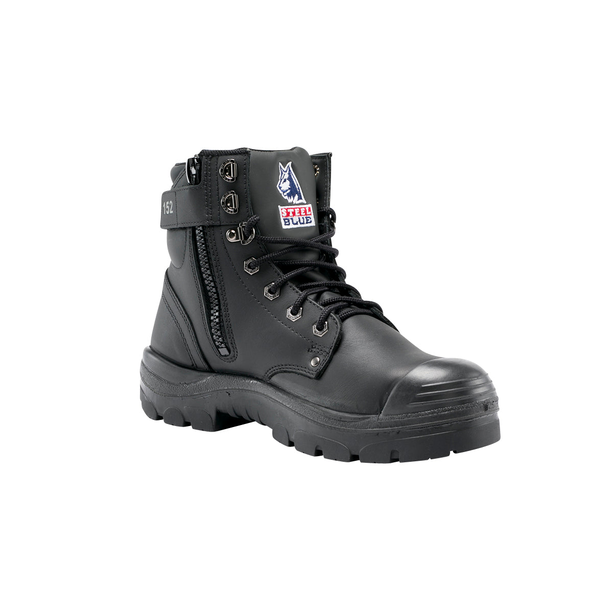 Steel Blue Argyle Safety Boot - Zip Bump