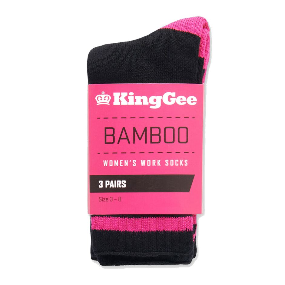 King Gee Women's Bamboo Socks 3 Pack