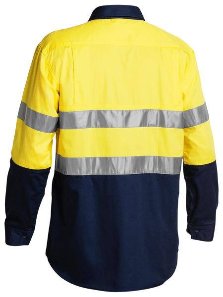 Bisley HiVis Vented Long Sleeved Shirt with Tape