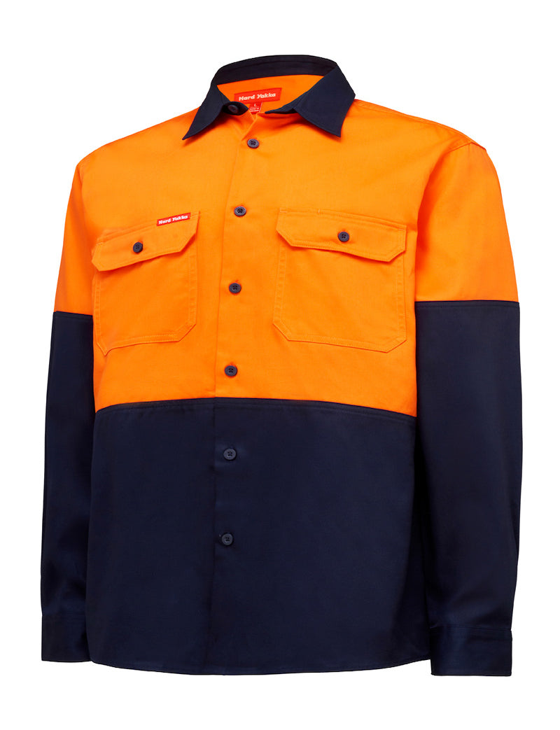 Hard Yakka Long Sleeved HiVis Shirt