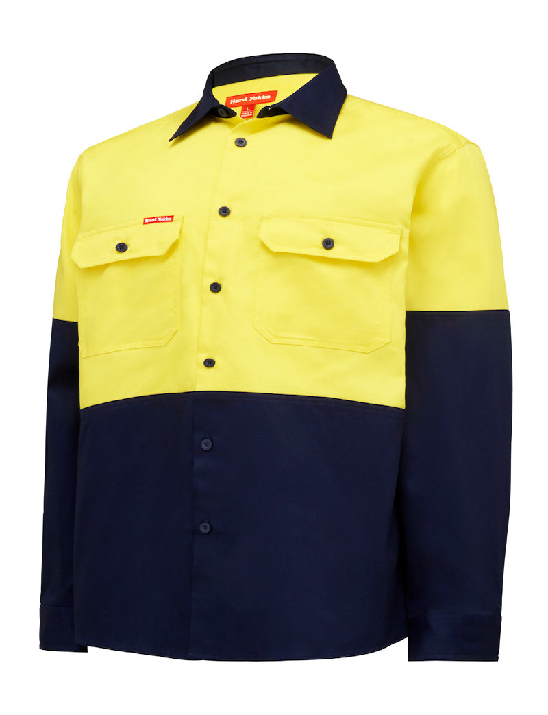 Hard Yakka Long Sleeved HiVis Shirt