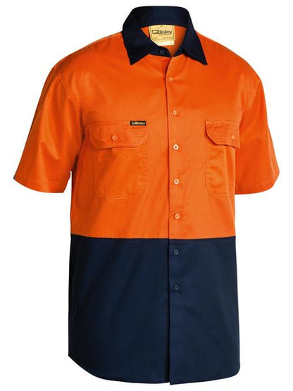 Bisley HiVis Lightweight Short Sleeved Vented Shirt