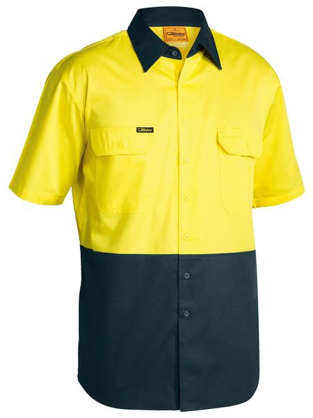 Bisley HiVis Lightweight Short Sleeved Vented Shirt