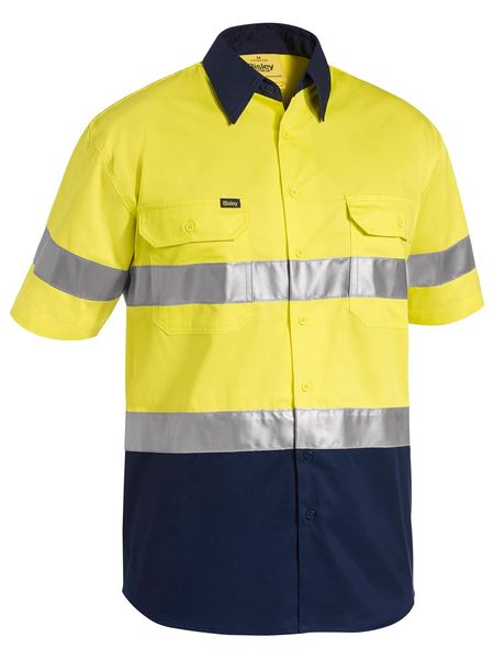 Bisley HiVis Lightweight Short Sleeved Vented Shirt with Tape